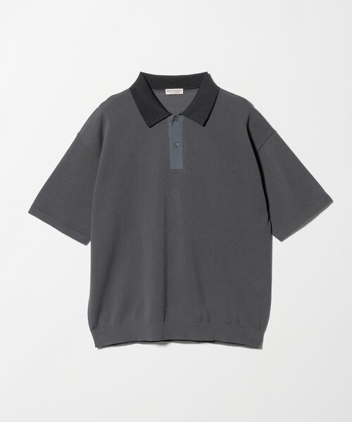 BEAUTY&YOUTH UNITED ARROWS(ビューティーアンドユースユナイテッドアローズ)の「クレイジーパターン ギマ ショートスリーブ ポロニット ウォッシャブル(ニット/セーター・メンズ・ライトグレー/ダークグレー・L/M/S/XL)」の12枚目の写真