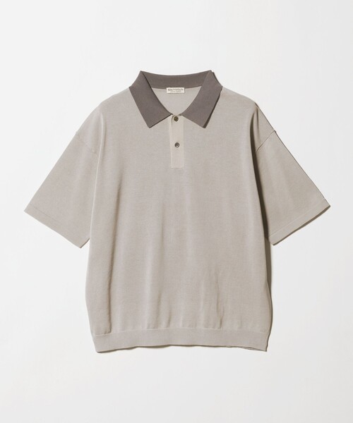 BEAUTY&YOUTH UNITED ARROWS(ビューティーアンドユースユナイテッドアローズ)の「クレイジーパターン ギマ ショートスリーブ ポロニット ウォッシャブル(ニット/セーター・メンズ・ライトグレー/ダークグレー・L/M/S/XL)」の18枚目の写真