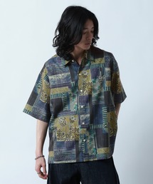Sheer Pattern Print Shirt/スカシ総柄プリントシャツ