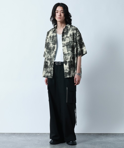 RAGEBLUE(レイジブルー)の「Sheer Pattern Print Shirt/スカシ総柄プリントシャツ(シャツ/ブラウス・メンズ・ホワイト系その他/ブルー系その他/ブラック系その他・LARGE/MEDIUM)」の5枚目の写真