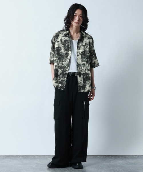 RAGEBLUE(レイジブルー)の「Sheer Pattern Print Shirt/スカシ総柄プリントシャツ(シャツ/ブラウス・メンズ・ホワイト系その他/ブルー系その他/ブラック系その他・LARGE/MEDIUM)」の6枚目の写真