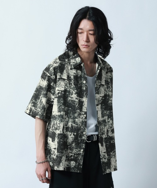 RAGEBLUE(レイジブルー)の「Sheer Pattern Print Shirt/スカシ総柄プリントシャツ(シャツ/ブラウス・メンズ・ホワイト系その他/ブルー系その他/ブラック系その他・LARGE/MEDIUM)」の7枚目の写真