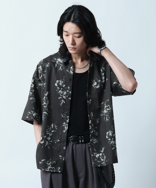 RAGEBLUE(レイジブルー)の「Sheer Pattern Print Shirt/スカシ総柄プリントシャツ(シャツ/ブラウス・メンズ・ホワイト系その他/ブルー系その他/ブラック系その他・LARGE/MEDIUM)」の13枚目の写真