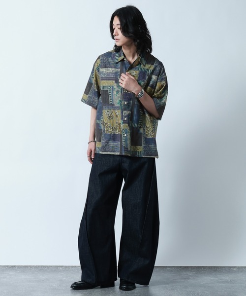 RAGEBLUE(レイジブルー)の「Sheer Pattern Print Shirt/スカシ総柄プリントシャツ(シャツ/ブラウス・メンズ・ホワイト系その他/ブルー系その他/ブラック系その他・LARGE/MEDIUM)」の18枚目の写真