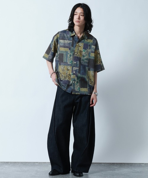 RAGEBLUE(レイジブルー)の「Sheer Pattern Print Shirt/スカシ総柄プリントシャツ(シャツ/ブラウス・メンズ・ホワイト系その他/ブルー系その他/ブラック系その他・LARGE/MEDIUM)」の20枚目の写真