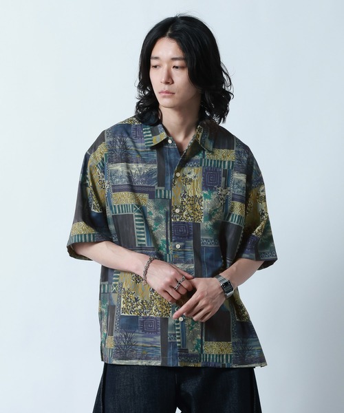 RAGEBLUE(レイジブルー)の「Sheer Pattern Print Shirt/スカシ総柄プリントシャツ(シャツ/ブラウス・メンズ・ホワイト系その他/ブルー系その他/ブラック系その他・LARGE/MEDIUM)」の21枚目の写真