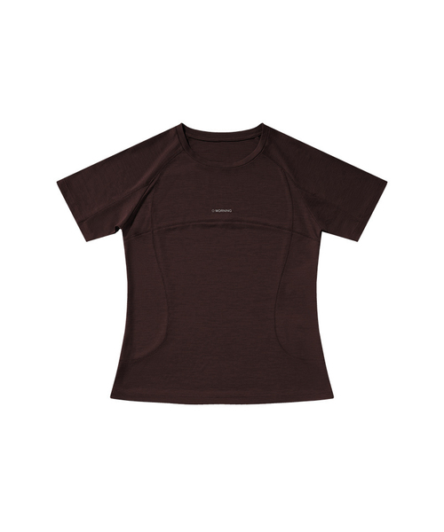 BUTTON SEOUL（ボタンソウル）の「[ウィメンズ] エアリーベントアクティブラグランショートスリーブ (3カラー)（Tシャツ/カットソー・レディース・ライトグレー/ピンク/ブラウン・SMALL/MEDIUM/LARGE）」の2枚目の写真