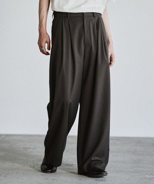 WYM LIDNM（ウィム バイ リドム）の「ARC CURVED AMUNDSEN SLACKS（スラックス・メンズ・ダークグレー/ダークブラウン/ブラック・XS/S/M/L）」の3枚目の写真