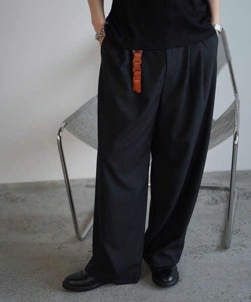 WYM LIDNM（ウィム バイ リドム）の「ARC CURVED AMUNDSEN SLACKS（スラックス・メンズ・ダークグレー/ダークブラウン/ブラック・XS/S/M/L）」の9枚目の写真