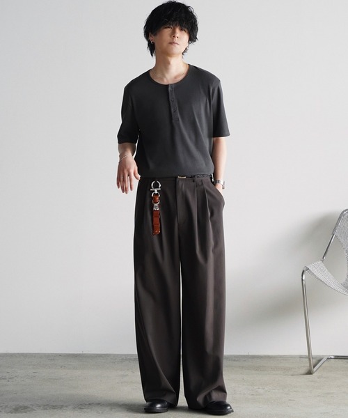 WYM LIDNM（ウィム バイ リドム）の「ARC CURVED AMUNDSEN SLACKS（スラックス・メンズ・ダークグレー/ダークブラウン/ブラック・XS/S/M/L）」の21枚目の写真