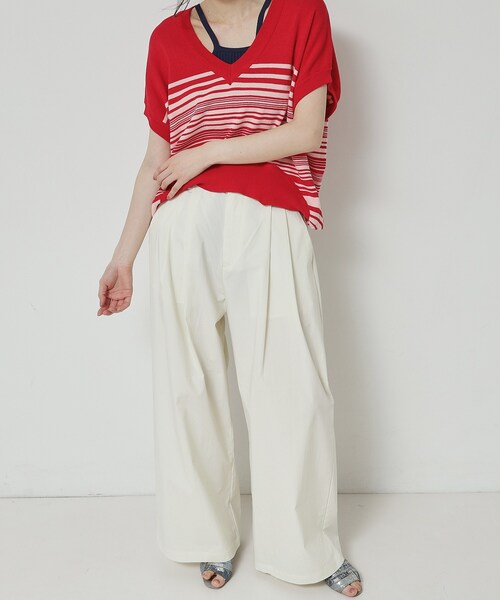ALL NEW MART(オールニューマート)の「2タックワイドパンツ(その他パンツ・レディース・ブラック/アイボリー/キャメル・38/36)」の9枚目の写真