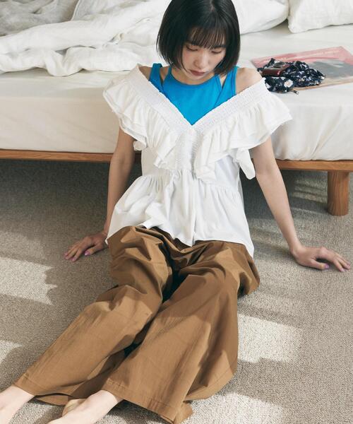 ALL NEW MART(オールニューマート)の「2タックワイドパンツ(その他パンツ・レディース・ブラック/アイボリー/キャメル・38/36)」の22枚目の写真