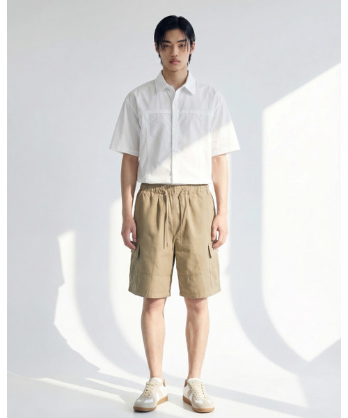 APOSTROPHE COMMA(アポストロフィコンマ)の「サークルカーゴコットンバンディングショーツ_ベージュ(その他パンツ・メンズ・その他・MEDIUM/LARGE/X-LARGE)」の6枚目の写真