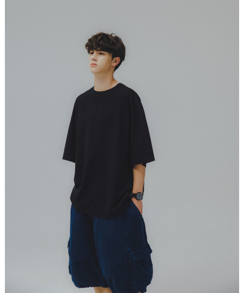 ANGLAN（アングラン）の「Essential Layer Half Tee - Black（Tシャツ/カットソー・メンズ・その他・1/2）」の8枚目の写真