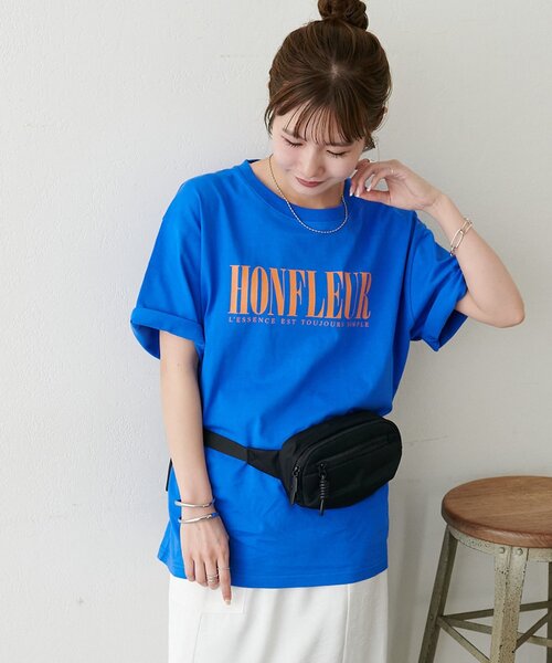 DISCOAT(ディスコート)の「【Enlude/着回し抜群◎】フレンチロゴTシャツ《ユニセックス》(Tシャツ/カットソー・レディース・キャメル/オフホワイト/ブルー/チャコールグレー/ブラウン・SMALL/MEDIUM)」の10枚目の写真