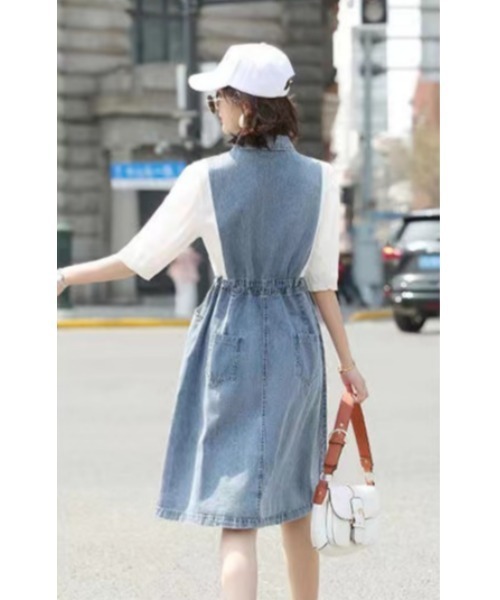 FAVORITO(ファヴォリート)の「ドッキングデニムワンピース(ワンピース・レディース・ブルー・XL/L/M/S)」の5枚目の写真