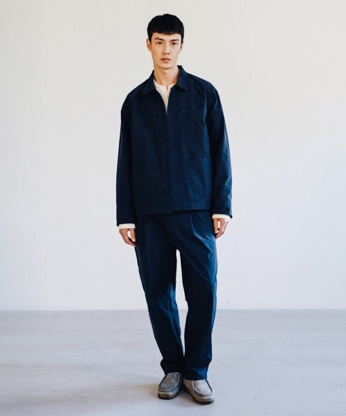 YALE(イェール)の「NYLON OXFORD W/R FRENCH WORK JACKET NAVY(ナイロンジャケット・レディース・その他・LARGE/MEDIUM)」の3枚目の写真