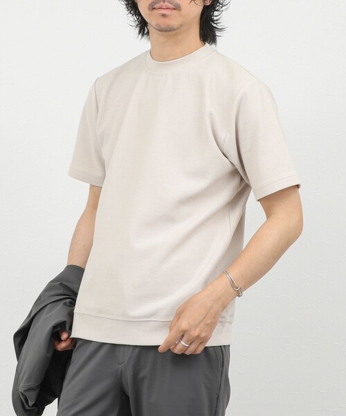 NOLLEY'S goodman(ノーリーズグッドマン)の「ジャケットに合う 抗菌防臭カノコ ドレスTシャツ(Tシャツ/カットソー・メンズ・グレイッシュベージュ/サックスブルー/ダークグリーン/オフホワイト・L/M/S/XL)」の1枚目の写真