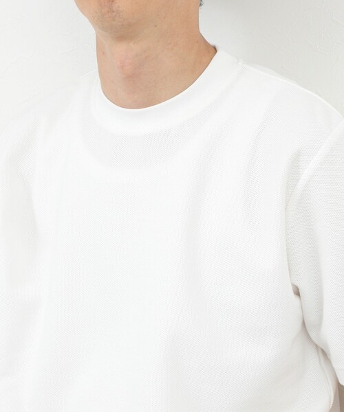 NOLLEY'S goodman(ノーリーズグッドマン)の「ジャケットに合う 抗菌防臭カノコ ドレスTシャツ(Tシャツ/カットソー・メンズ・グレイッシュベージュ/サックスブルー/ダークグリーン/オフホワイト・L/M/S/XL)」の5枚目の写真