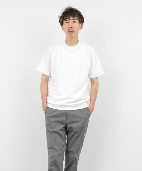 NOLLEY'S goodman(ノーリーズグッドマン)の「ジャケットに合う 抗菌防臭カノコ ドレスTシャツ(Tシャツ/カットソー・メンズ・グレイッシュベージュ/サックスブルー/ダークグリーン/オフホワイト・L/M/S/XL)」の11枚目の写真
