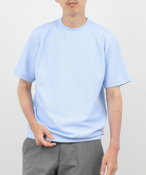NOLLEY'S goodman(ノーリーズグッドマン)の「ジャケットに合う 抗菌防臭カノコ ドレスTシャツ(Tシャツ/カットソー・メンズ・グレイッシュベージュ/サックスブルー/ダークグリーン/オフホワイト・L/M/S/XL)」の15枚目の写真