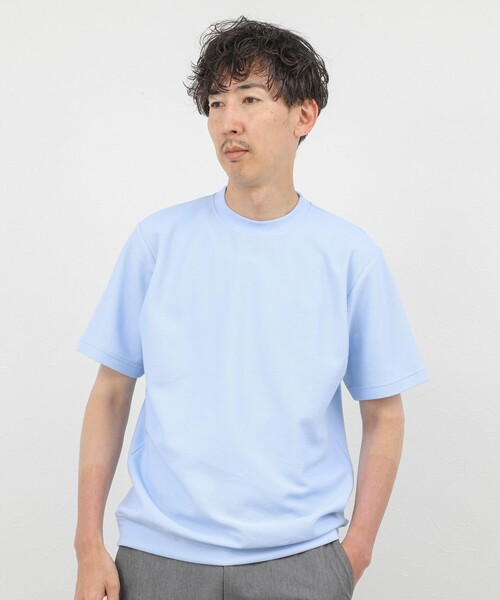 NOLLEY'S goodman(ノーリーズグッドマン)の「ジャケットに合う 抗菌防臭カノコ ドレスTシャツ(Tシャツ/カットソー・メンズ・グレイッシュベージュ/サックスブルー/ダークグリーン/オフホワイト・L/M/S/XL)」の18枚目の写真
