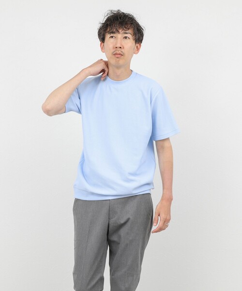 NOLLEY'S goodman(ノーリーズグッドマン)の「ジャケットに合う 抗菌防臭カノコ ドレスTシャツ(Tシャツ/カットソー・メンズ・グレイッシュベージュ/サックスブルー/ダークグリーン/オフホワイト・L/M/S/XL)」の19枚目の写真