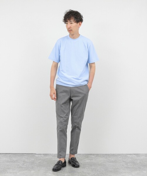 NOLLEY'S goodman(ノーリーズグッドマン)の「ジャケットに合う 抗菌防臭カノコ ドレスTシャツ(Tシャツ/カットソー・メンズ・グレイッシュベージュ/サックスブルー/ダークグリーン/オフホワイト・L/M/S/XL)」の21枚目の写真