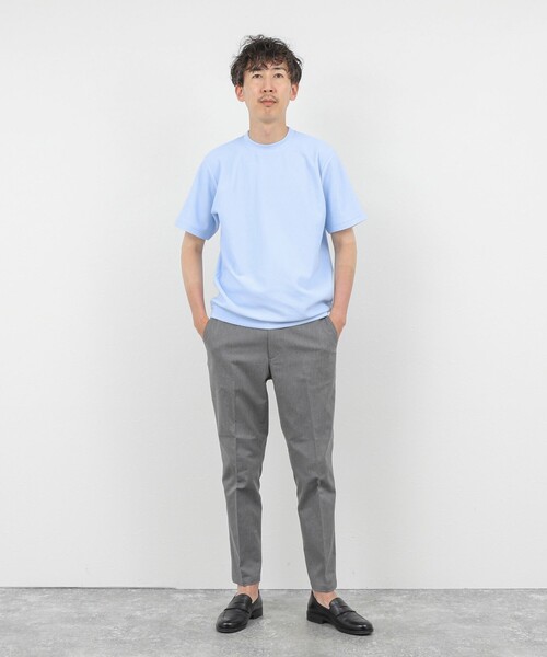 NOLLEY'S goodman(ノーリーズグッドマン)の「ジャケットに合う 抗菌防臭カノコ ドレスTシャツ(Tシャツ/カットソー・メンズ・グレイッシュベージュ/サックスブルー/ダークグリーン/オフホワイト・L/M/S/XL)」の22枚目の写真