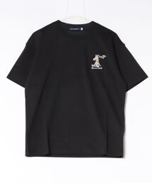 (RM)【COMPLETE】コットン ポリエステル 天竺 刺繍 プリント 落書き風 デザイン クルーネックTシャツ
