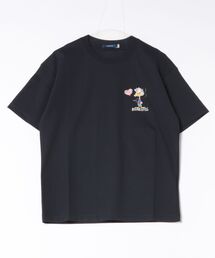 (RM)【COMPLETE】コットン ポリエステル 天竺 刺繍 プリント 落書き風 デザイン クルーネックTシャツ