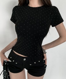 ビジューTシャツ