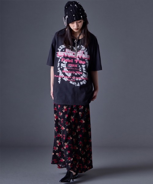 GEVS.(ジェイヴィス)の「ピグメント染ビッグロゴプリントTシャツ<大きいサイズ有>GEVS.(Tシャツ/カットソー・レディース・オフホワイト/スミクロ・3L/LL/L/M/5L/4L)」の17枚目の写真