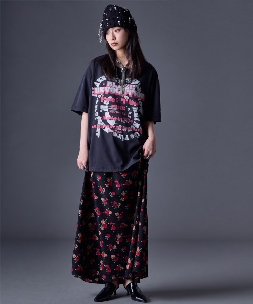 GEVS.(ジェイヴィス)の「ピグメント染ビッグロゴプリントTシャツ<大きいサイズ有>GEVS.(Tシャツ/カットソー・レディース・オフホワイト/スミクロ・3L/LL/L/M/5L/4L)」の18枚目の写真