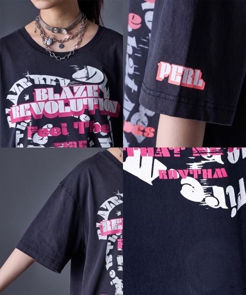 GEVS.(ジェイヴィス)の「ピグメント染ビッグロゴプリントTシャツ<大きいサイズ有>GEVS.(Tシャツ/カットソー・レディース・オフホワイト/スミクロ・3L/LL/L/M/5L/4L)」の20枚目の写真