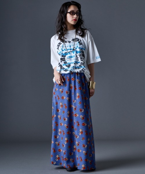 GEVS.(ジェイヴィス)の「ピグメント染ビッグロゴプリントTシャツ<大きいサイズ有>GEVS.(Tシャツ/カットソー・レディース・オフホワイト/スミクロ・3L/LL/L/M/5L/4L)」の10枚目の写真