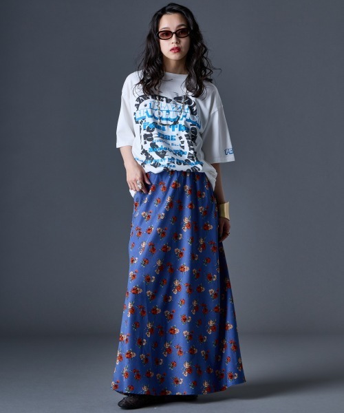 GEVS.(ジェイヴィス)の「ピグメント染ビッグロゴプリントTシャツ<大きいサイズ有>GEVS.(Tシャツ/カットソー・レディース・オフホワイト/スミクロ・3L/LL/L/M/5L/4L)」の11枚目の写真