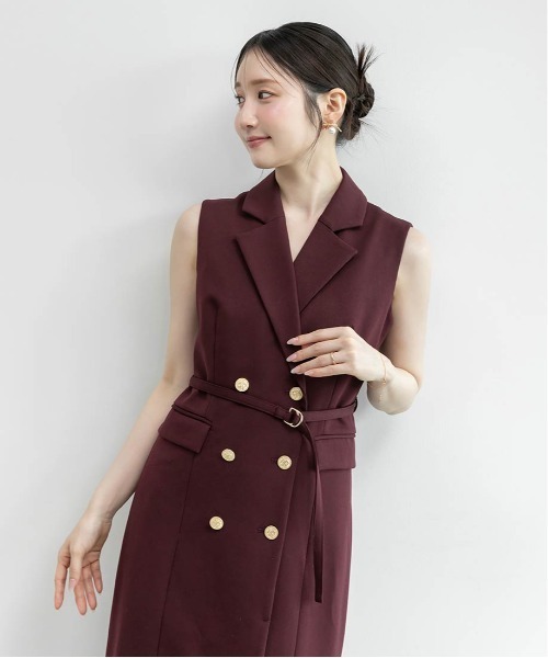 RANDA(ランダ)の「ダブルブレストジャケットワンピース(ワンピース・レディース・ワイン/インディゴブルー/ベージュ・0/1)」の15枚目の写真