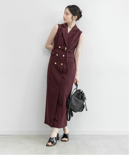 RANDA(ランダ)の「ダブルブレストジャケットワンピース(ワンピース・レディース・ワイン/インディゴブルー/ベージュ・0/1)」の17枚目の写真