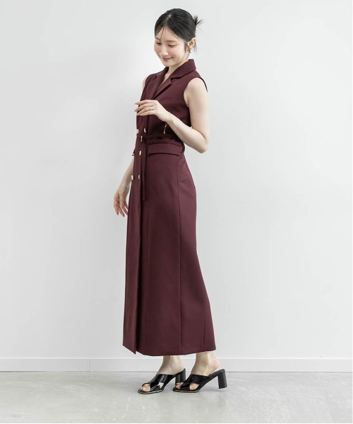 RANDA(ランダ)の「ダブルブレストジャケットワンピース(ワンピース・レディース・ワイン/インディゴブルー/ベージュ・0/1)」の18枚目の写真