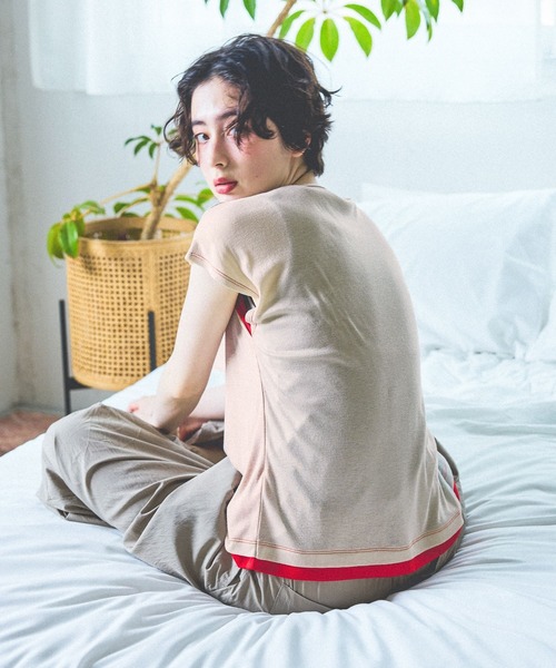 niko and...(ニコアンド)の「ヘンリーレイヤードフレンチプルオーバー(Tシャツ/カットソー・レディース・ブラック/ベージュ/ダークブラウン/グレー・FREE)」の13枚目の写真