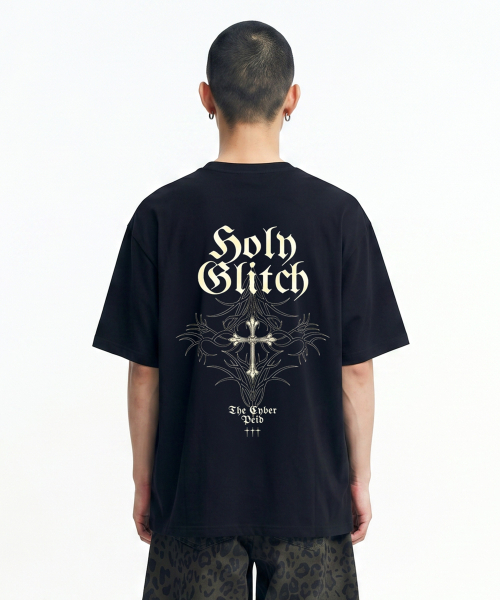 PEID(ペイド)の「PDグリッチ半袖Tシャツブラック(Tシャツ/カットソー・レディース・ブラック・1/2/3/4/6/5)」の3枚目の写真