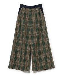 チェック ワイドパンツ