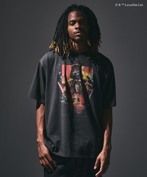 417 EDIFICE(フォーワンセブンエディフィス)の「ATELIER CINEMA グラフィックTシャツ(Tシャツ/カットソー・メンズ・ブラック/チャコールグレー/ブラックミックス/ブラック×ブラック/ブラック系その他/スミクロ・X-LARGE/LARGE/MEDIUM)」の19枚目の写真
