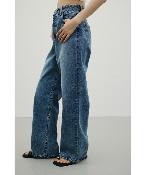 STYLEMIXER（スタイルミキサー）の「ワイドストレートデニム（デニムパンツ・レディース・インディゴブルー/ライトブルー/ブラック・SMALL/MEDIUM/LARGE）」の21枚目の写真