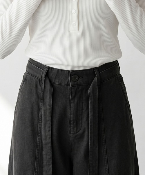 aimoha（アイモハ）の「ワイドカーブパンツ（その他パンツ・レディース・ブラック/キャメル/ホワイト・L/M）」の11枚目の写真