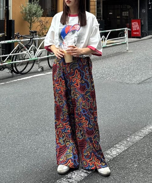 SOUNDSGOOOOD(サウンズグッド)の「【SOUNDS GOOOOD】サイケデリック柄ロングパンツ(その他パンツ・メンズ・ブラック・ONE SIZE)」の2枚目の写真