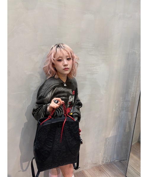 Desigual(デシグアル)の「Disney Graphic Lace-Up Backpack/ディズニー グラフィックレースアップリュック(バックパック/リュック・レディース・ブラック・FREE)」の4枚目の写真