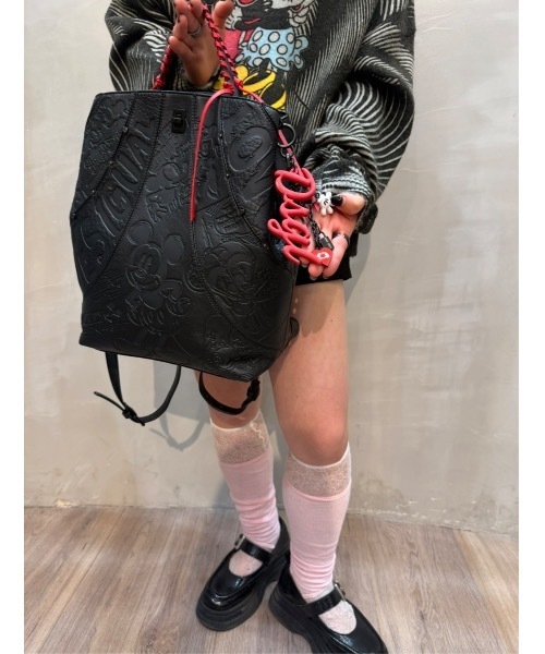 Desigual(デシグアル)の「Disney Graphic Lace-Up Backpack/ディズニー グラフィックレースアップリュック(バックパック/リュック・レディース・ブラック・FREE)」の9枚目の写真