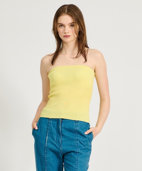 NICENICE MOMENT(ナイスナイスモーメント)の「NICENICE MOMENT / Bandeau《ESTNATION EXCLUSIVE》(チューブトップ・レディース・ブラック/イエロー/グレイッシュベージュ・FREE)」の4枚目の写真